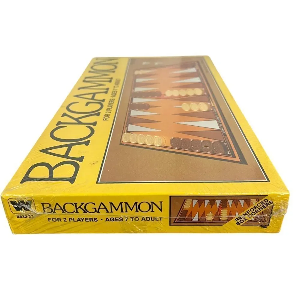Vintage 1981 Whitman Backgammon Board Game NEW Factory Sealed 4832-22